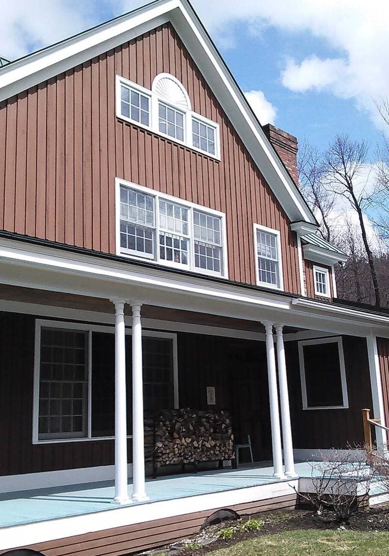 Exterior painted home in Vermont by Pro-Tech Contracting