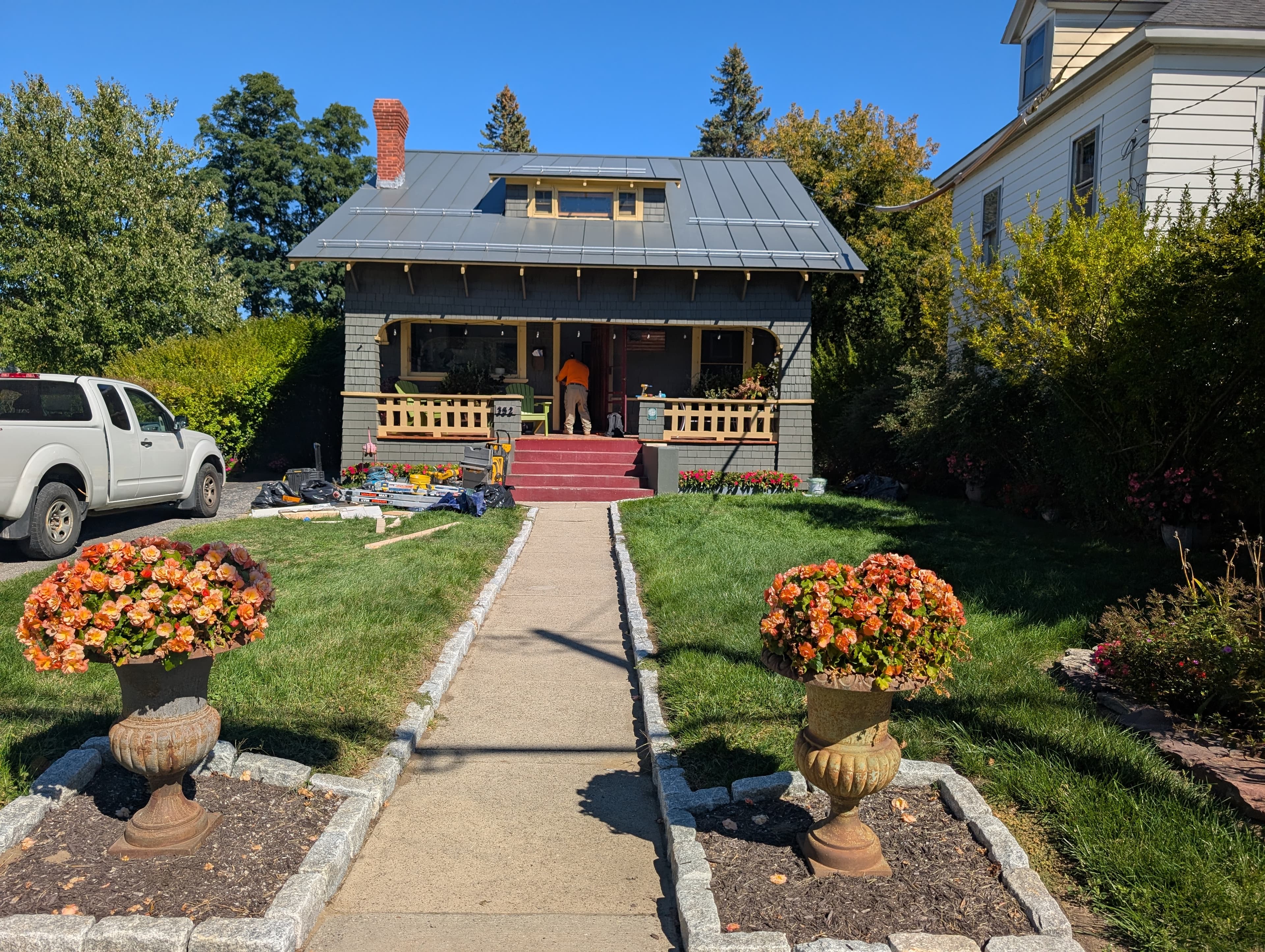 Exterior house painting by Pro-Tech Contracting in Burlington VT